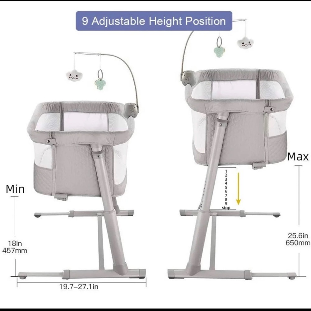 RONBEI Baby Bassinet —(NEW in BOX)
